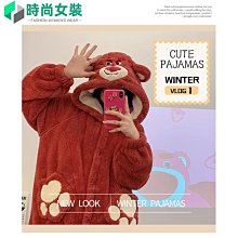 （新款 ）珊瑚絨睡女連帽秋冬保暖加厚睡可外穿甜美草莓法蘭絨睡袍浴袍 睡珊瑚絨睡 歷史價格詳細信息