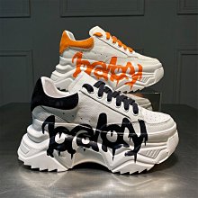 鬆糕厚底老爹鞋女2023新款復古真皮做舊擦色系帶休閒運動鞋 歷史價格詳細信息