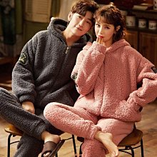 男士睡衣秋冬珊瑚絨簡約圓領長袖大尺碼200斤加絨加厚可外穿家居服 歷史價格詳細信息