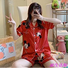 睡衣女 夏季冰絲短袖韓版性感薄款仿真絲綢 夏天睡衣 大碼家居服套裝-豆豆服飾 歷史價格詳細信息