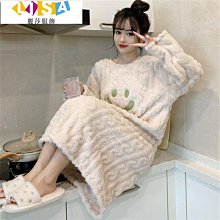 新款加厚保暖睡袍女長版珊瑚絨浴袍男冬季法蘭絨大尺碼家居服浴衣 歷史價格詳細信息