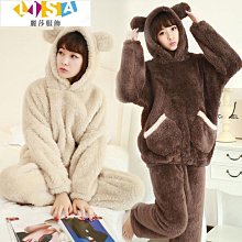 秋冬保暖睡衣女 可愛 珊瑚絨睡衣女秋冬款刷毛加厚保暖網紅新款套裝大尺碼冬法蘭絨家居服~麗莎服飾 歷史價格詳細信息