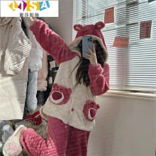 連帽睡衣女款珊瑚絨秋冬季加絨加厚冬天鯊魚情侶家居服套裝男薄絨 歷史價格詳細信息