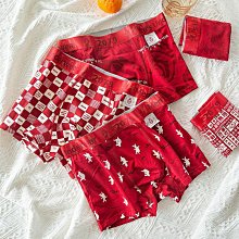 本命年大紅純棉男士內褲平角女士結婚三角紅色內褲紅襪子豬年內衣 歷史價格詳細信息