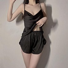 性感睡衣女夏季新款秋冬款帶胸墊吊帶蕾絲純欲風睡裙冰絲套裝 歷史價格詳細信息