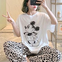 夏季新款短袖長褲睡衣女士可愛卡通休閒棉質三件套裝可外穿家居服 歷史價格詳細信息