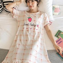 夏季女士睡裙短袖奶牛大碼薄款睡衣女夏寬松可愛家居服中長款 歷史價格詳細信息