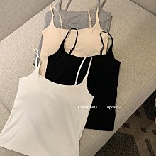莫代爾吊帶帶胸墊bra壹體式打底文胸瑜伽外穿內女夏薄內搭背心 歷史價格詳細信息