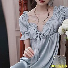 睡衣女春夏季睡裙女宮廷風長袖蕾絲新款韓版可愛公家居服長裙  露天市集  全臺最大的網路購物市集 歷史價格詳細信息