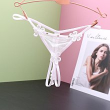 性感開檔珍珠按摩低腰內褲女透明蕾絲誘惑鏤空T褲透視網紗丁字褲 歷史價格詳細信息