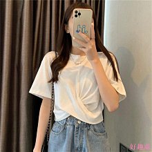 V領短袖t恤女寬松純棉打底衫正肩上衣2024年新款夏ins潮半袖體桖-萬物起源 歷史價格詳細信息