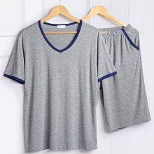 熱銷 夏季短袖男睡衣薄款冰絲莫代爾家居服套裝長褲青年大碼休閑居家服-(null) 歷史價格詳細信息