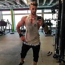 純棉運動背心男士健身工字背心速乾彈力寬鬆訓練服健身無袖(RT899)【FIZZE】 歷史價格詳細信息