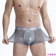 男生 夏季 新品男士平口內褲 緊身內褲男 素色短褲 男生 薄款網紗 個性潮 透明 低腰性感青年四角平口褲 透天天精 歷史價格詳細信息