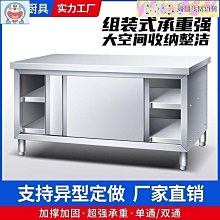 不鏽鋼拉門工作檯飯店後廚廚房操作臺打荷臺雙層操作臺雙通操作臺 歷史價格詳細信息