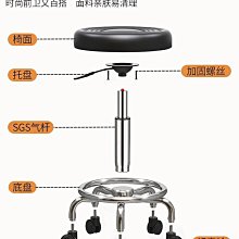 吧臺椅升降靠背圓凳帶輪轉椅美容凳旋轉家用現代簡約酒吧高腳凳子-雅緻家居 歷史價格詳細信息