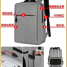 定制雙肩包男 新款商務USB電腦包戶外運動休閑旅行包大學生背包女 歷史價格詳細信息