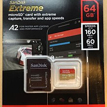 SanDisk 64G Extreme A2 micro SD XC UHS-I 傳輸速度160MB 記憶卡 廠商直送 歷史價格詳細信息