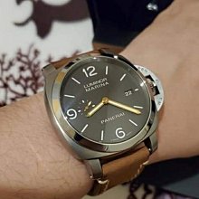 沛納海panerai 咖啡牛皮 手工錶帶 26MM 加厚  有logo 歷史價格詳細信息