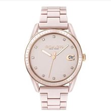 可議價 Coach 時尚長形不鏽鋼石英 女腕錶 (CO14502093) 34mm 歷史價格詳細信息