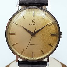 【CYMA】CYMA司馬 瑞士錶 羅馬白面 日期星期顯示 鍍金不銹鋼 經典男錶 歷史價格詳細信息