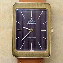 《寶萊精品》CYMA 西馬金淺黃方型手動女子錶 歷史價格詳細信息