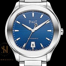 PIAGET 伯爵 Piaget Polo Date 不鏽鋼 藍色雕紋面盤 42mm 盒單齊全 95新 歷史價格詳細信息