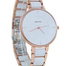 [時間達人]GOTO 緣起不滅簡約半陶時尚手錶-IP玫x白/36mm  GS1040L-42-141 歷史價格詳細信息