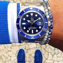 【小川堂】皇冠 REGINALD 藍彩 水鬼 手錶 潛水錶 石英錶 加錶冠直徑44.1mm 歷史價格詳細信息
