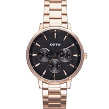 [時間達人] GOTO X 卡娜赫拉的小動物 兔兔 P助 星空系列-33mm-玫白 皮革帶 藍寶石水晶鏡面 羅馬 日期 歷史價格詳細信息