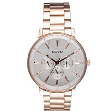 [時間達人] GOTO X 卡娜赫拉的小動物 兔兔 P助 星空系列-33mm-玫白 皮革帶 藍寶石水晶鏡面 羅馬 日期 歷史價格詳細信息