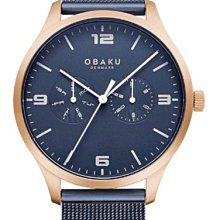 OBAKU 浩瀚星宇雙眼日期腕錶-黑x銀米蘭帶 歷史價格詳細信息