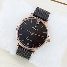 ＊迪奧小店＊MIRRO素黑米蘭時尚精緻手錶32mm/黑框玫瑰金刻度/藍寶石水晶鏡面/特價/經典黑 歷史價格詳細信息