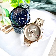 【Tommy Hilfiger】時尚三眼玫瑰金腕錶 1782682 40mm 現代鐘錶 歷史價格詳細信息