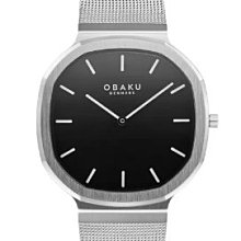 OBAKU 浩瀚星宇雙眼日期腕錶-黑x銀米蘭帶 歷史價格詳細信息