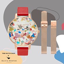 【OLIVIA BURTON】 玫金殼夜蝶黑面藍色皮帶腕錶 OB16WG81 現代鐘錶 歷史價格詳細信息