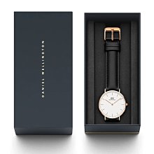 DW Daniel Wellington / DW00100006 / 現代簡約真皮手錶 白x玫瑰金框x咖啡 40mm 歷史價格詳細信息
