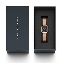 【Daniel Wellington】QUADRO PRESSED瑞典時尚品牌經典黑真皮方形腕錶-質感黑-20x26mm/DW00100435 歷史價格詳細信息