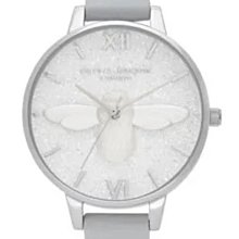 Olivia Burton Glitter Dial系列-金殼閃耀淡雅玫瑰灰皮帶腕錶-玫瑰金34mm(OB16GD45) 歷史價格詳細信息