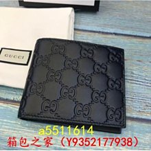 古馳 GUCCI 皮夾 男款 短夾 黑色 小牛皮 真品 國際精品 義大利製 有LV Versace 歷史價格詳細信息