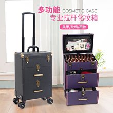 紋繡工具箱拉桿大容量高檔美容美甲美睫箱子外出專業跟妝師化妝箱 歷史價格詳細信息