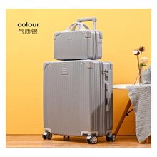 新款行李箱女20寸韓版可坐耐用拉桿箱大容量學生旅行箱男黑色鋁框~訂金 歷史價格詳細信息