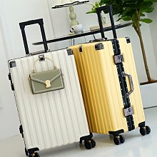 行李箱男女鋁框旅行箱時尚學生萬向輪拉桿箱密碼箱全配色款皮箱子*規格不同價格不同 歷史價格詳細信息