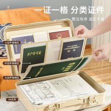 證件收納盒家用證書重要文件戶口本整理袋塑料透明有蓋吧唧儲物箱 歷史價格詳細信息